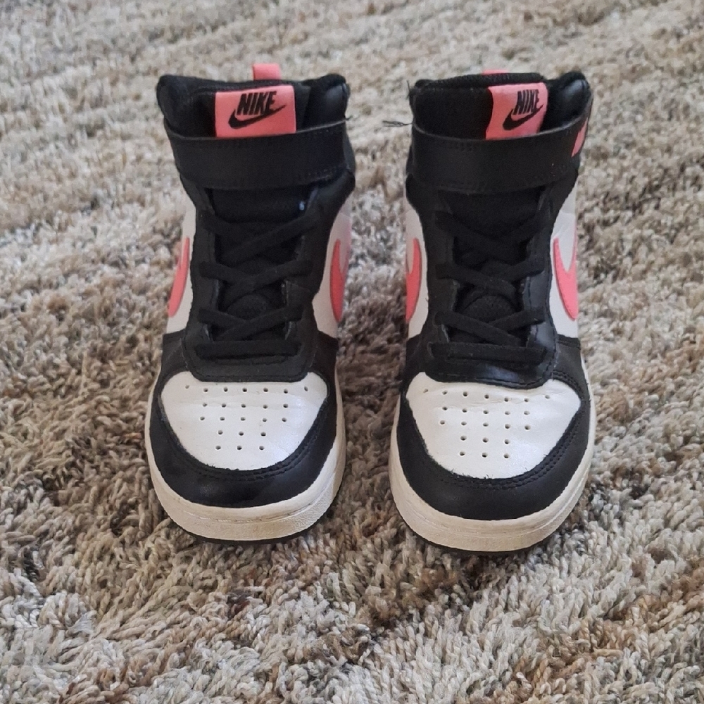 Nike Black and Pink Sneakers High-Top Style